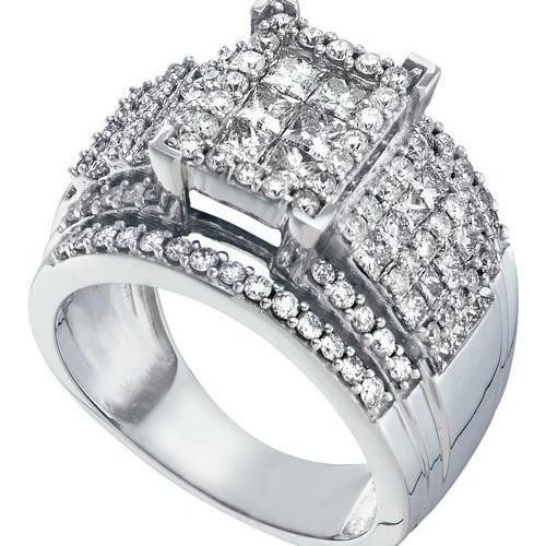 14K White-gold 2.0CT DIAMOND INVISIBLE RING