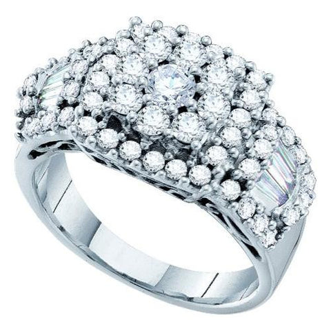 14KT White Gold 1.50CTW DIAMOND  FASHION RING