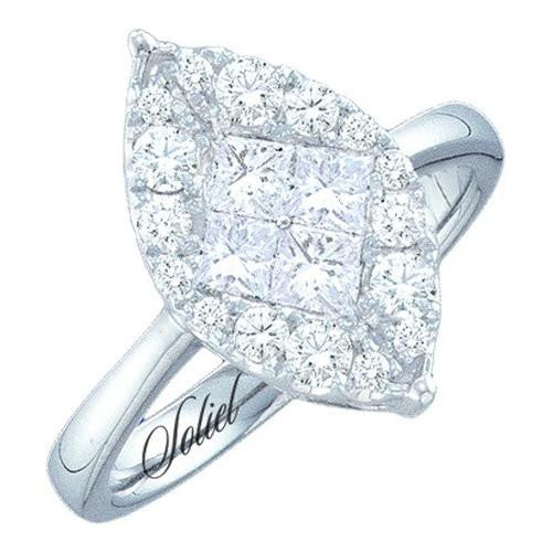 14KT White Gold 0.50CTW DIAMOND LADIES SOLIEL BRIDAL RING