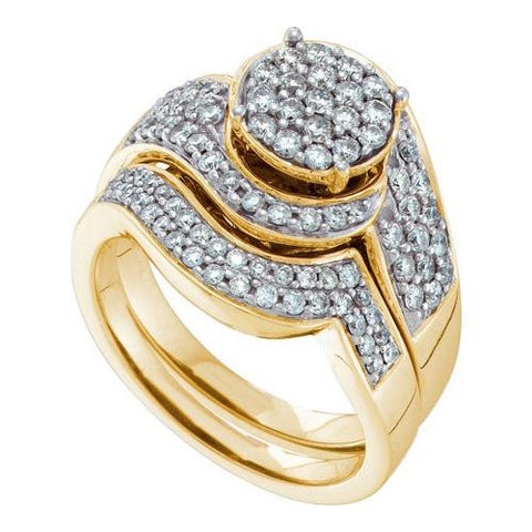 14K Yellow-gold 1.01CT DIAMOND FASHION BRIDAL SET