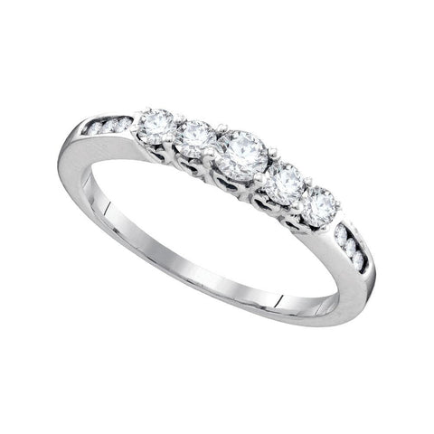 1-2CT-Diamond 5-STONE BRIDAL RING