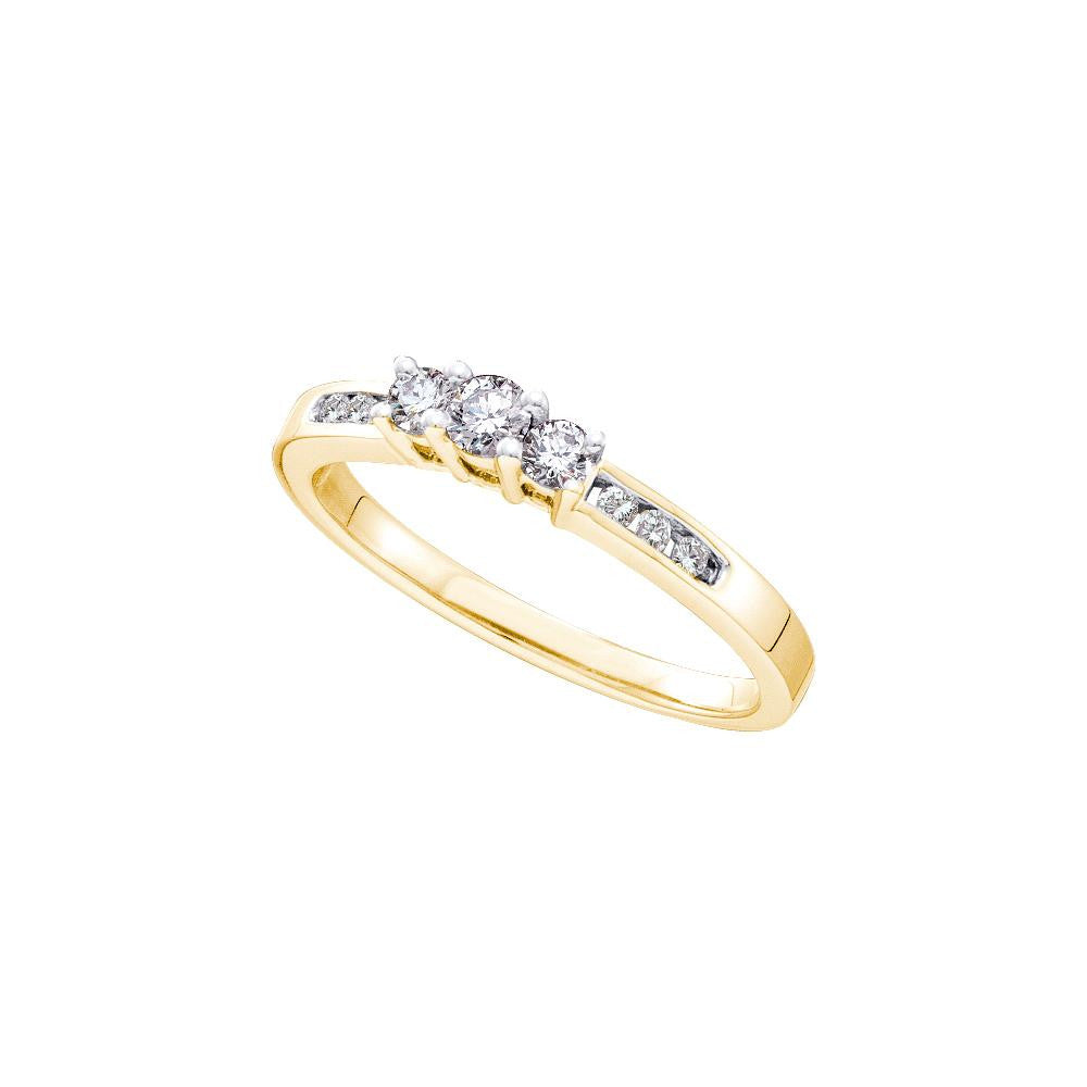 1-4CT-Diamond 3-STONE BRIDAL RING