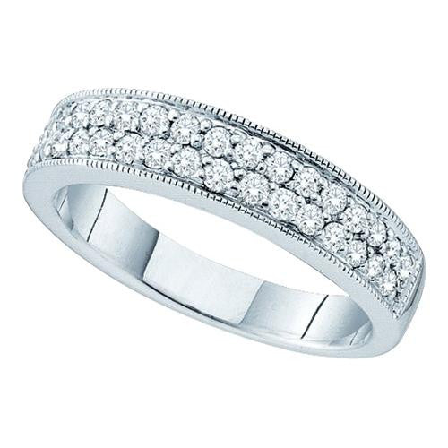 14KT White Gold 0.46CTW DIAMOND LADIES FASHION BAND