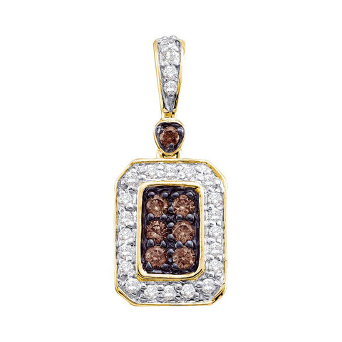 1-4CT-Diamond FASHION BROWN PENDANT