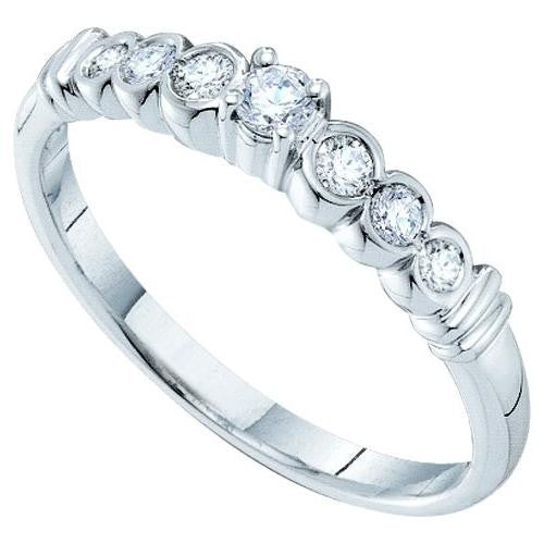 14KT White Gold 0.25CTW  DIAMOND LADIES BRIDAL RING