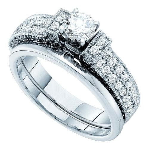 14K White-gold 1.00CT DIAMOND  BRIDAL SET