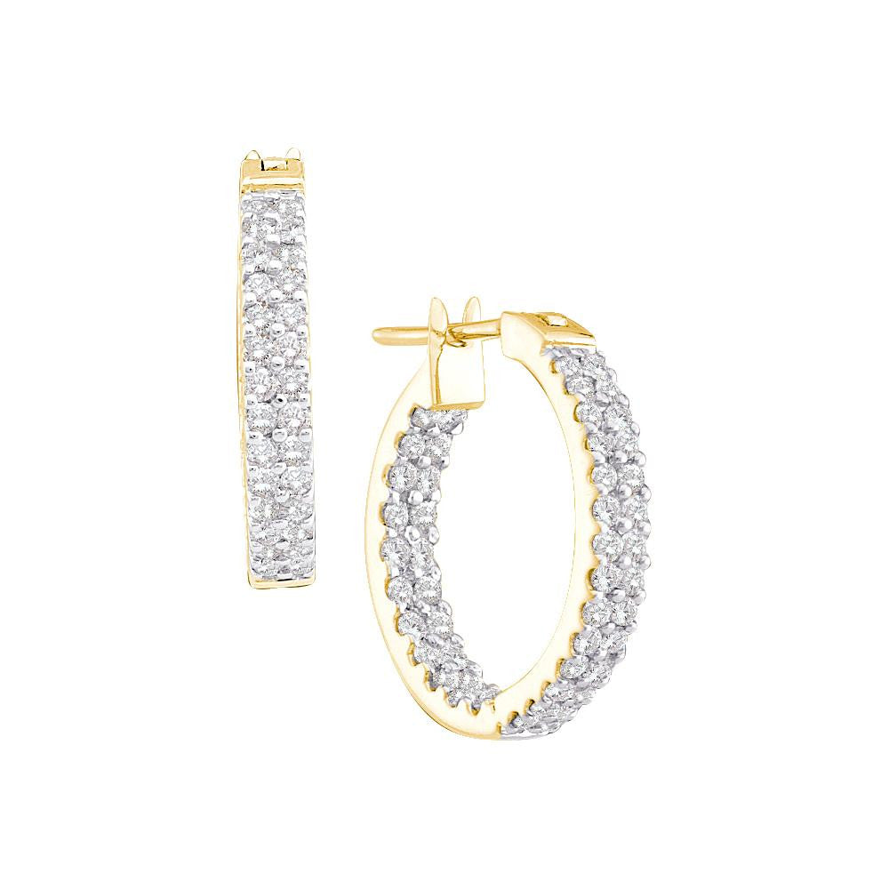 1 CTW-Diamond FASHION HOOPS