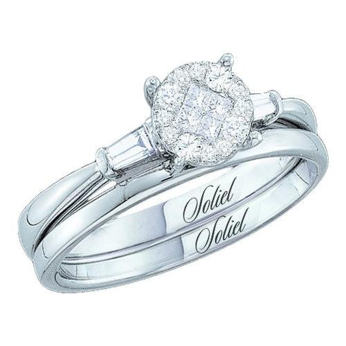 14KT White Gold 0.25CT DIAMOND  SOLIEL BRIDAL SET