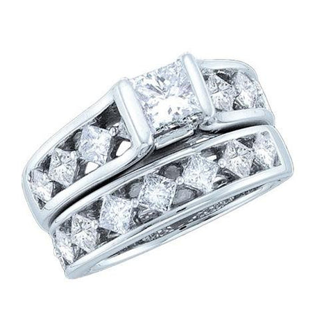 14K White-gold 2.75CT DIAMOND 0.75CT-CPR BRIDAL SET