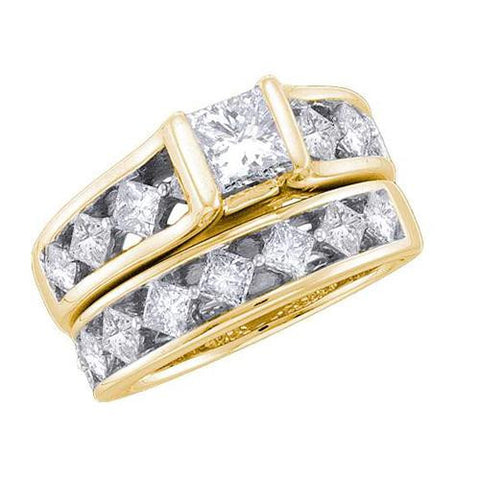 14K Yellow-gold 2.75CT DIAMOND 0.75CT-CPR BRIDAL SET