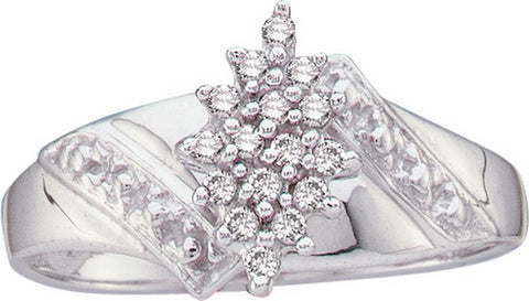 1-10CT-Diamond CLUSTER RING