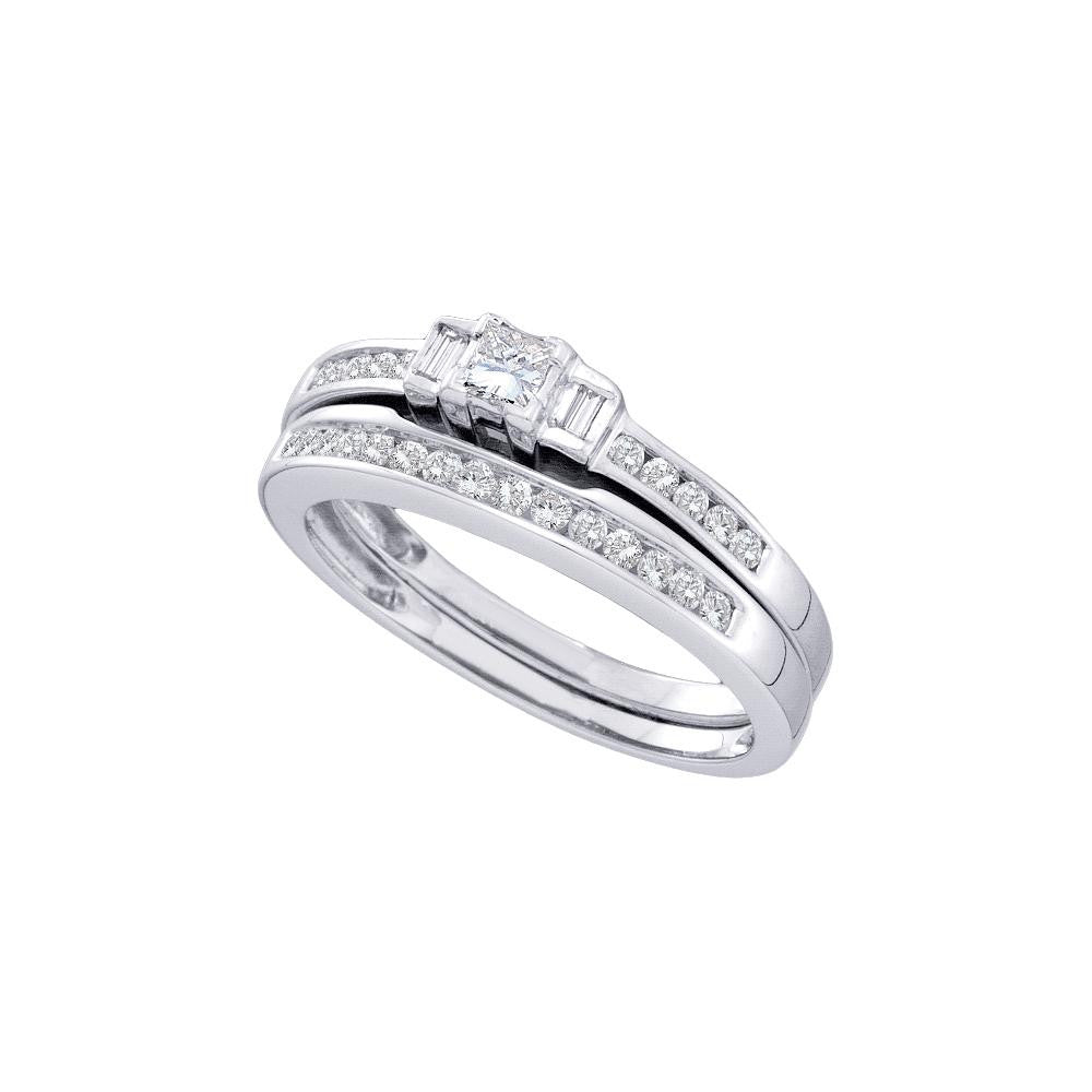 1-2CT-Diamond PR-CENTER BRIDAL SET