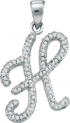 1-5CTW-Diamond INITIAL-H PENDANT""