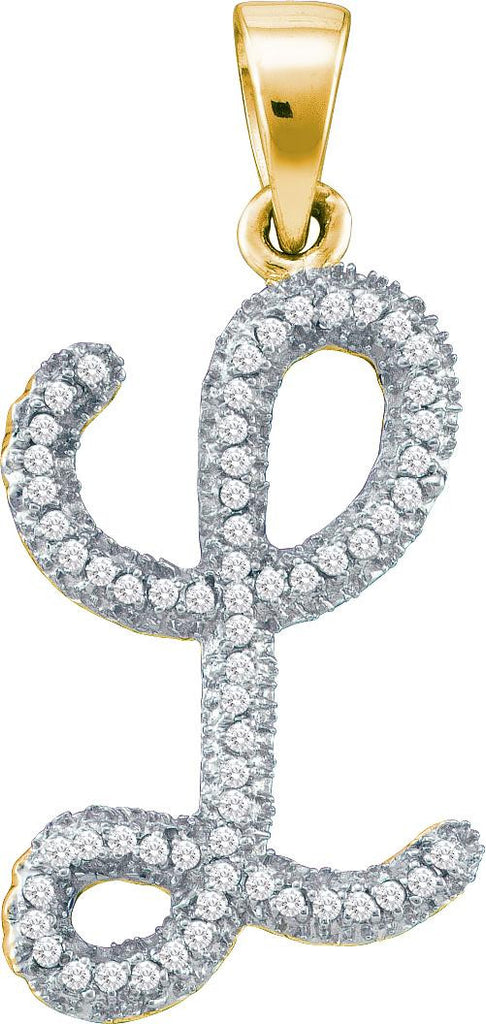 1-6CTW-Diamond INITIAL-L PENDANT""