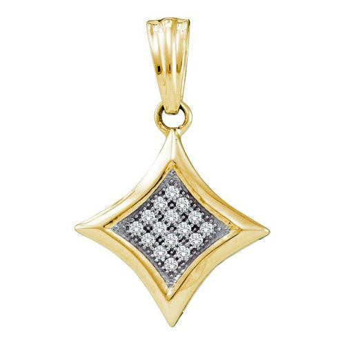 10KT Yellow Gold 0.05CTW DIAMOND  FASHION PENDANT