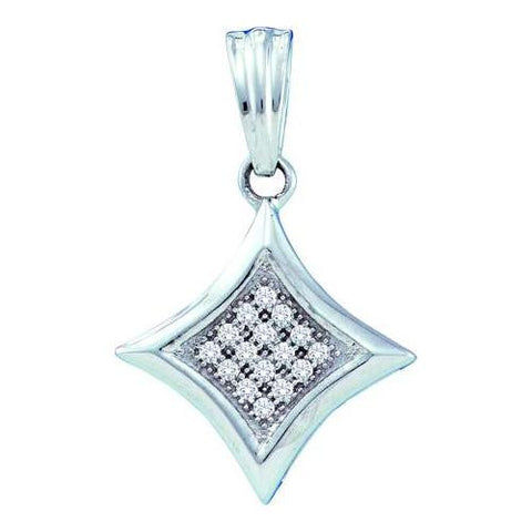 10KT White Gold 0.05CTW DIAMOND  FASHION PENDANT