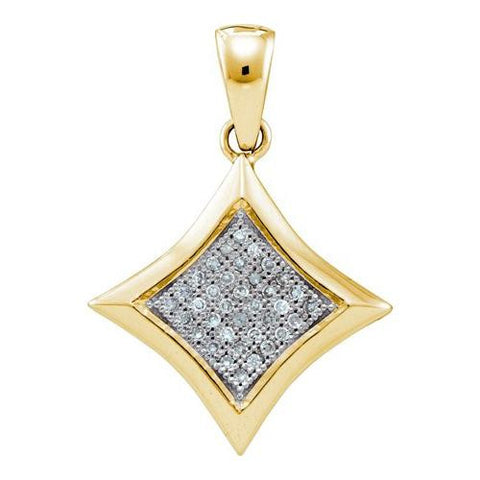 10KT Yellow Gold 0.12CTW DIAMOND  FASHION PENDANT