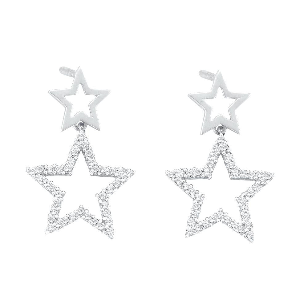 1-4CTW-Diamond STAR EARRINGS