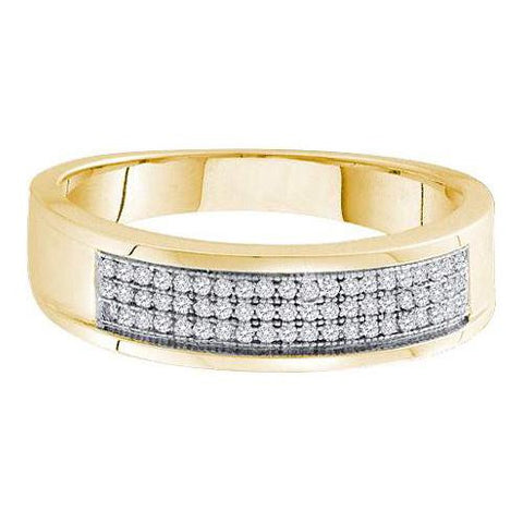 10KT Yellow Gold 0.20CTW DIAMOND MICRO  PAVE BAND