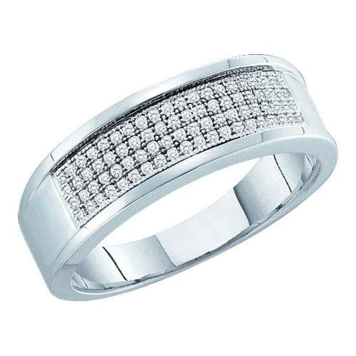 10KT White Gold 0.25CTW DIAMOND MICRO PAVE BAND