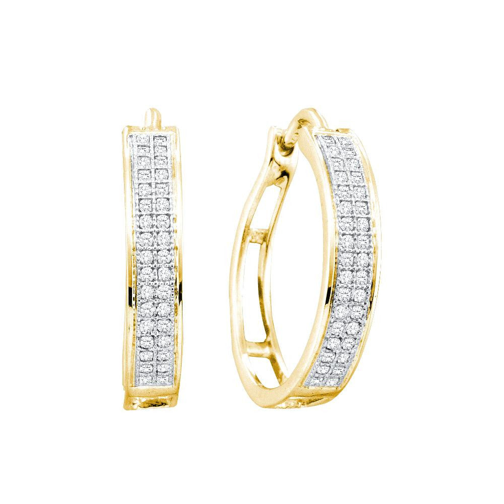 1-5CT-Diamond FASHION HOOPS