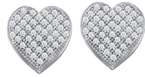 1-10CT-Diamond HEART EARRINGS