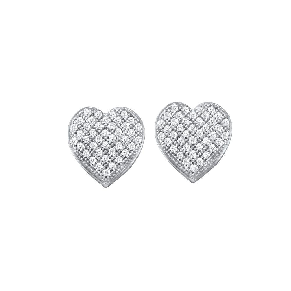 1-4CTW-Diamond HEART EARRINGS