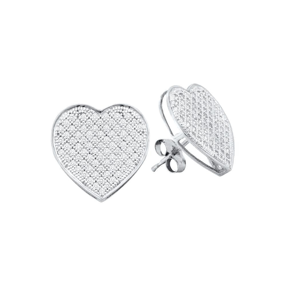 1-20CT-Diamond HEART EARRINGS