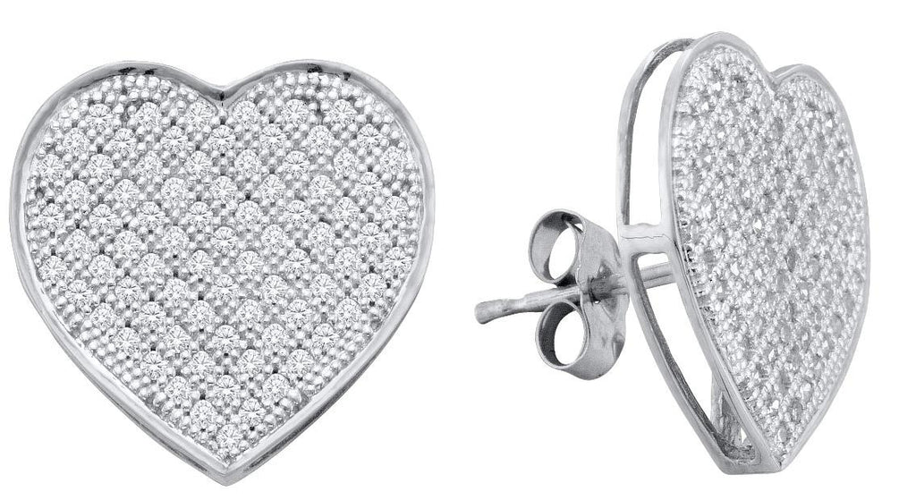 1-2CT-Diamond HEART EARRINGS