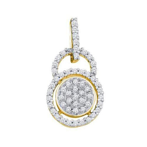 10KT Yellow Gold 0.20CTW DIAMOND FASHION PENDANT