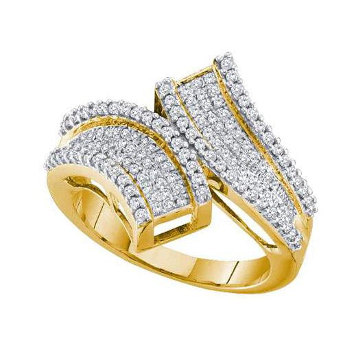 10K Yellow-gold 0.50CT DIAMOND MICRO PAVE  RING