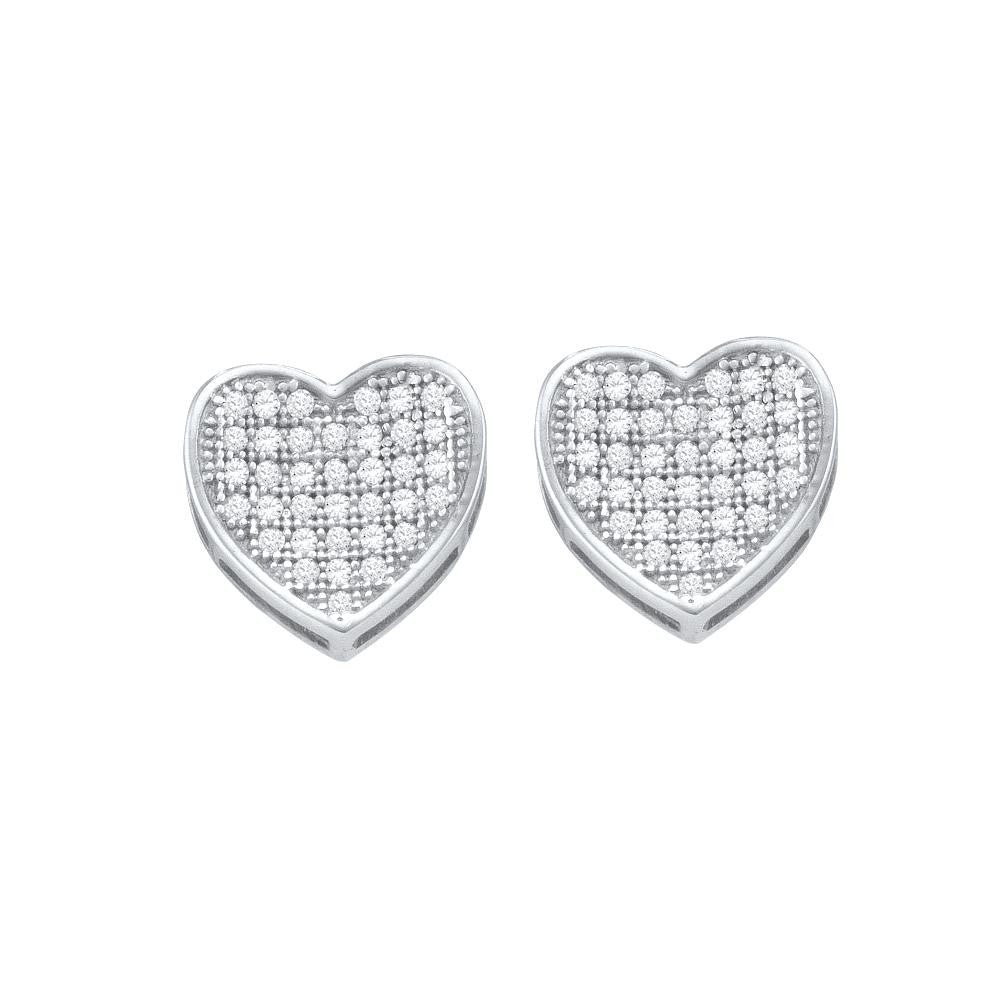 1-4CTW-Diamond HEART EARRINGS