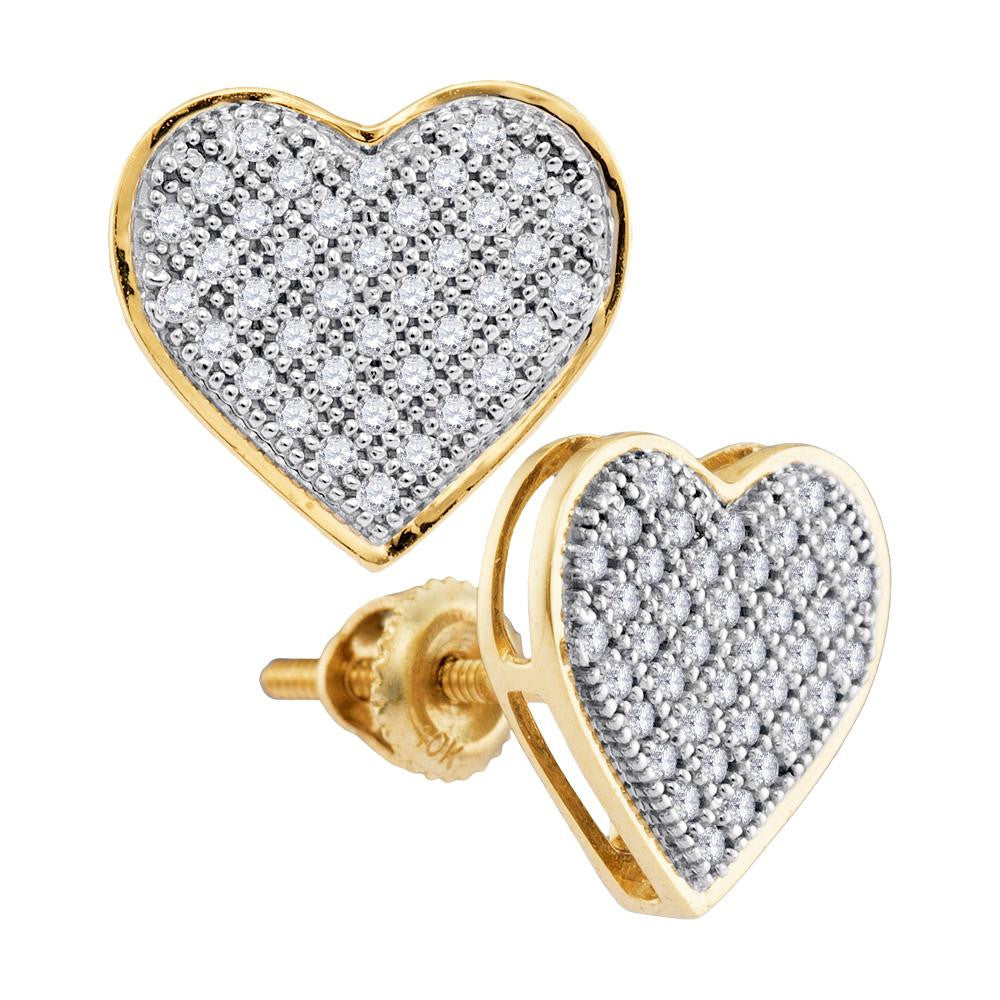 1-4CT-Diamond HEART EARRINGS