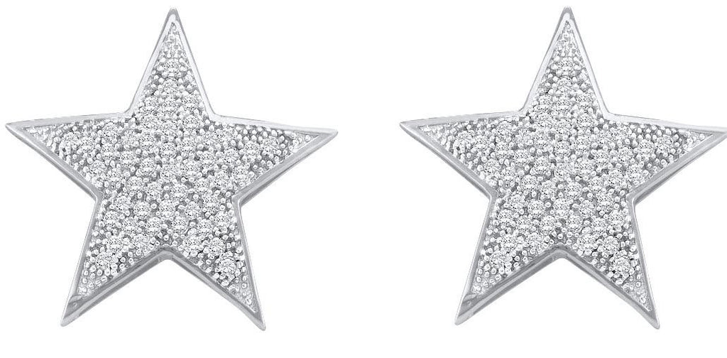 1-4CT-Diamond STAR EARRINGS