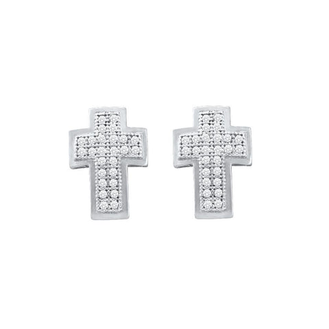 1-6CTW-Diamond CROSS EARRINGS