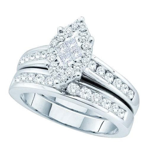 14KT White Gold 1.07CTW DIAMOND  SOLIEL BRIDAL RING