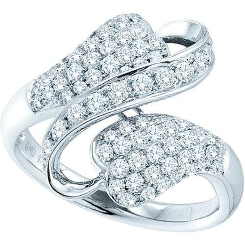 14K White-gold 1.0CTW DIAMOND FASHION RING