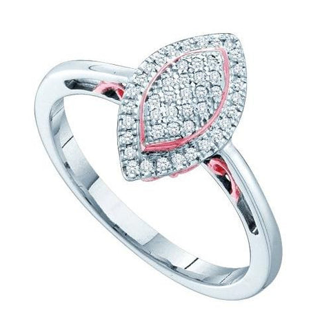 10KT White Gold 0.15CTW DIAMOND MICRO PAVE RING