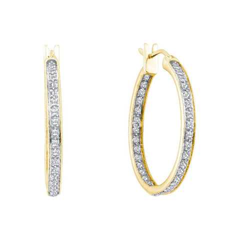 1-4CT-Diamond FASHION HOOPS