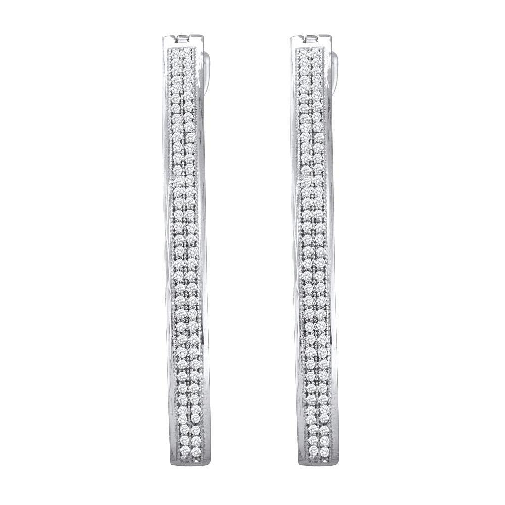 1-2CT-Diamond MICRO-PAVE HOOPS