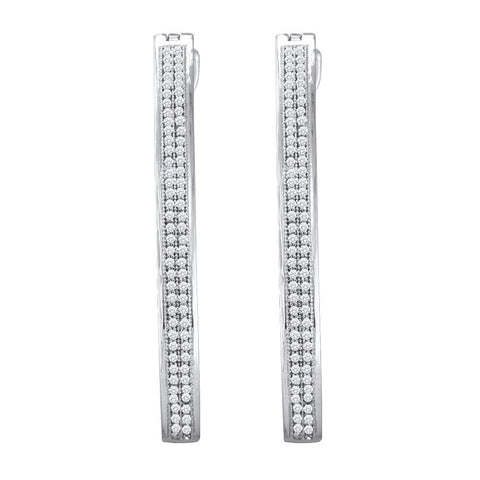 1-2CT-Diamond MICRO-PAVE HOOPS