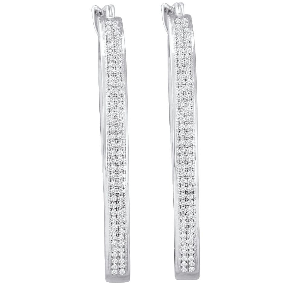 1-2CT-Diamond MICRO-PAVE HOOPS