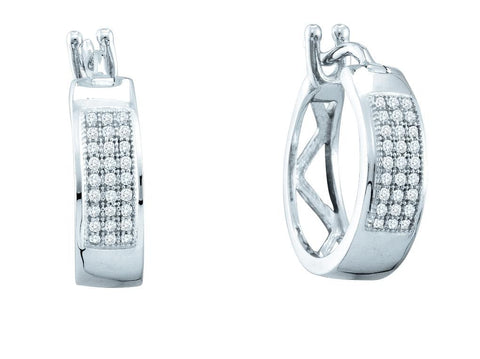 1-6CT-Diamond MICRO-PAVE HOOPS