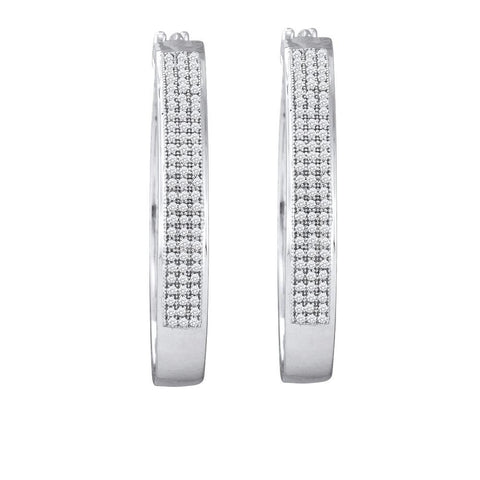 1-2CT-Diamond MICRO-PAVE HOOPS