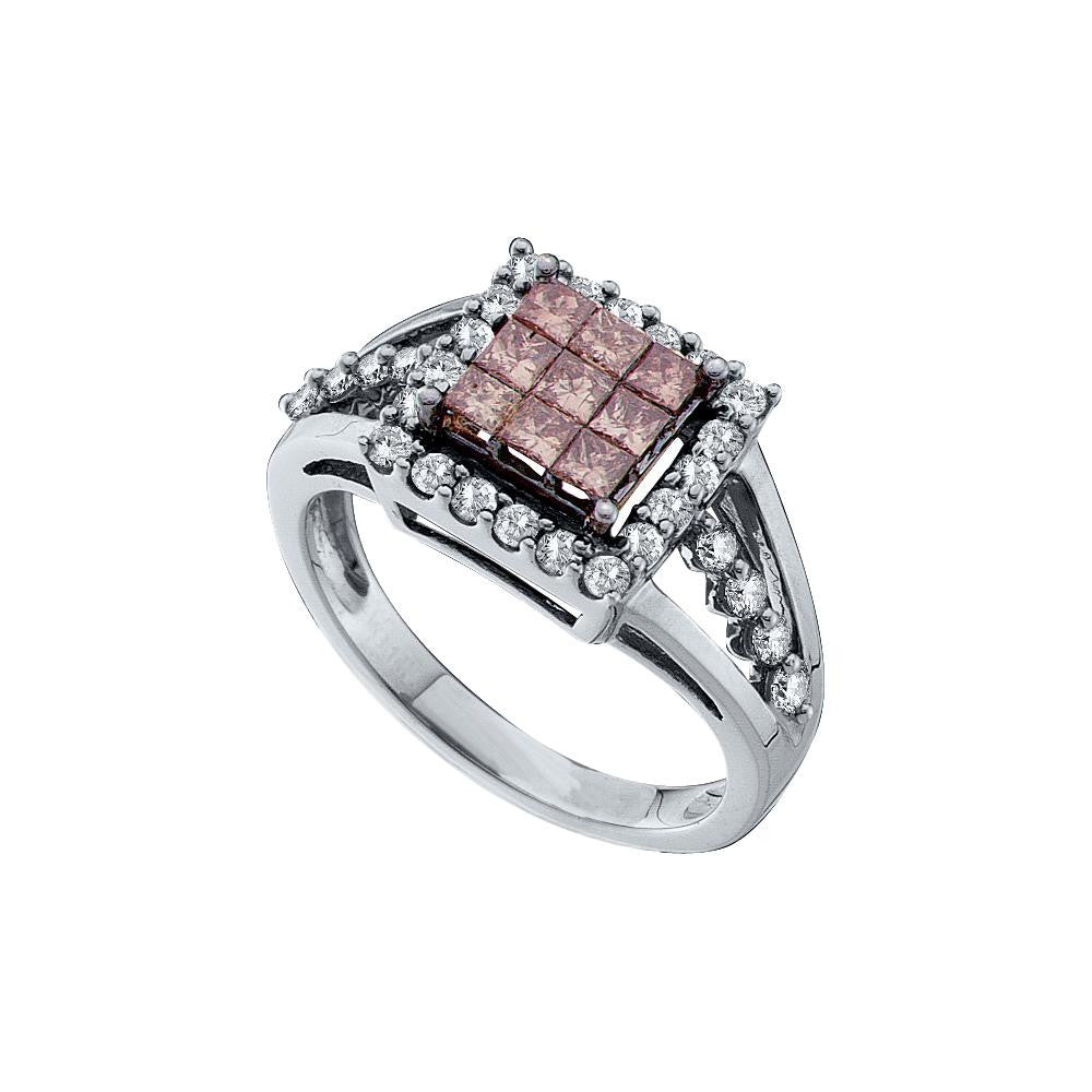 1 CT-Diamond INVISIBLE BROWN RING