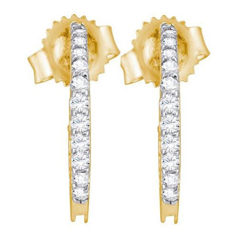 14KT Yellow Gold 0.25CTW DIAMOND FASHION HOOPS