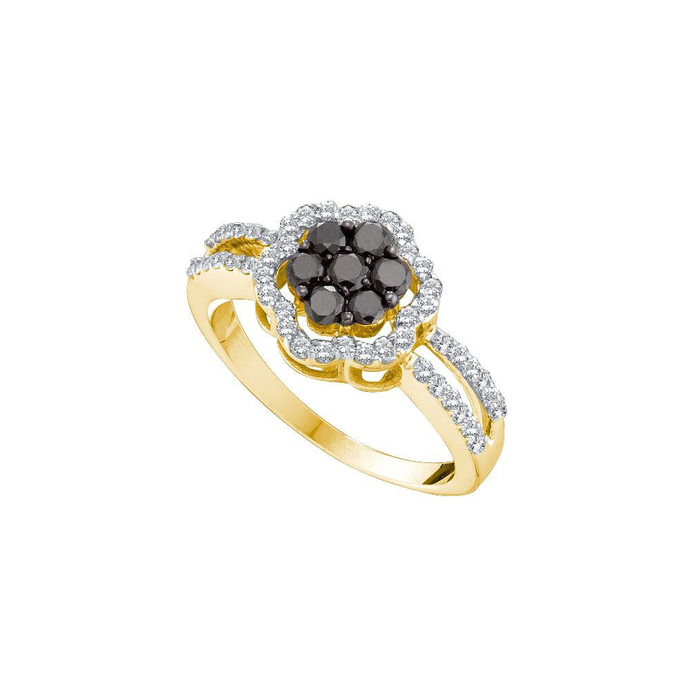 7-8CTW-Diamond FLOWER RING