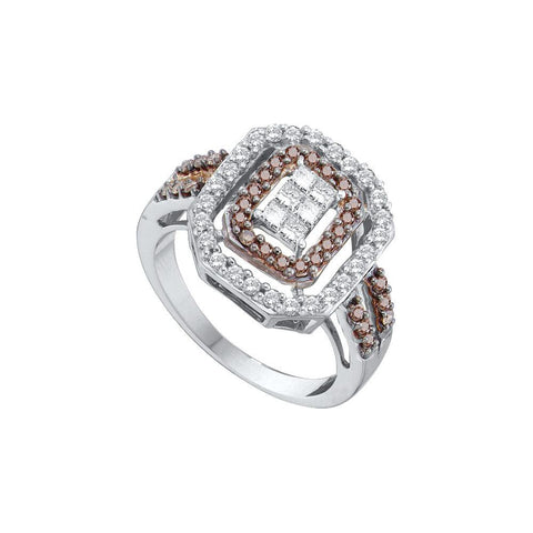 3-4CTW-Diamond INVISIBLE BROWN RING