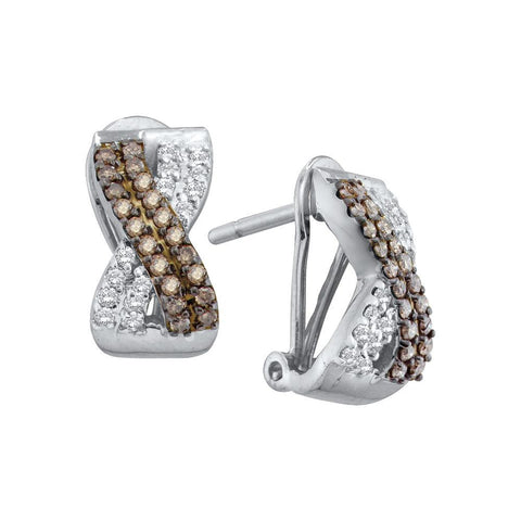 1-2CT-Diamond FASHION BROWN EARRING