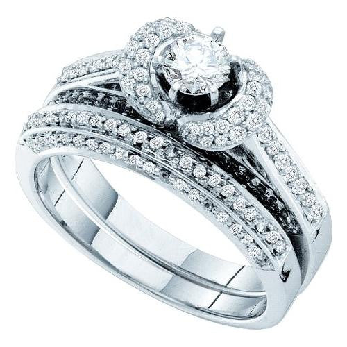 14K White-gold 1.0CT DIAMOND BRIDAL SET